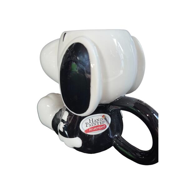 Peanuts Snoopy Skeleton Costume Hand Painted Halloween Figural Mug 20oz NEW - Picture 2 of 5